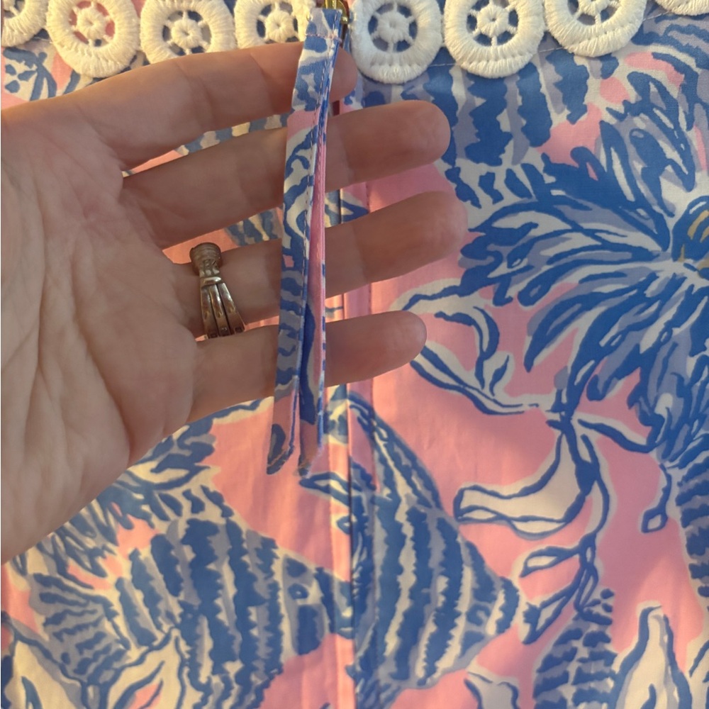 NWT CIARAN SHIFT ROMPER - CONCH SHELL ๐ PINK UP SCALE - Picture 4 of 5
